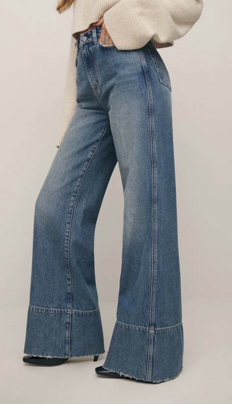 Reformation Penney High Rise Relaxed Wide Leg Jeans 28" Waist NEW $198